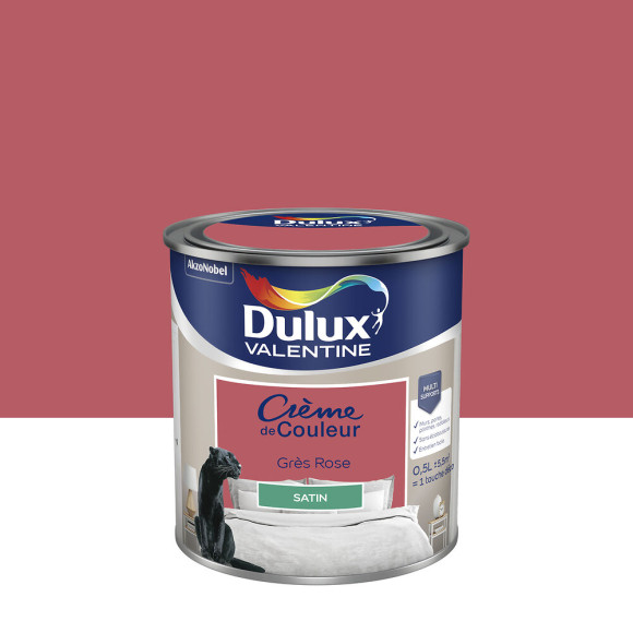 Peinture Crème de Couleur - Grès Rose - Satin - 05L