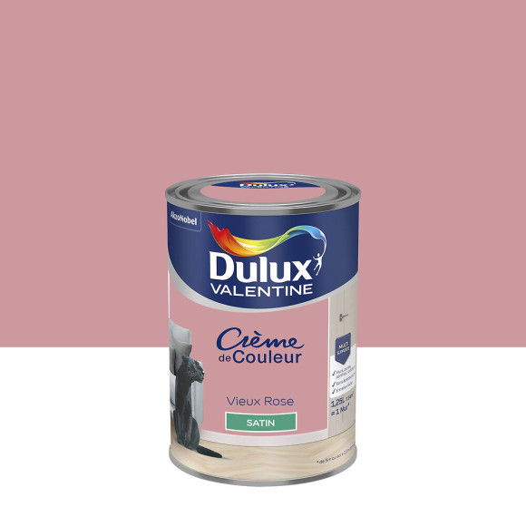 Peinture Crème de Couleur - Vieux Rose - Satin - 125L