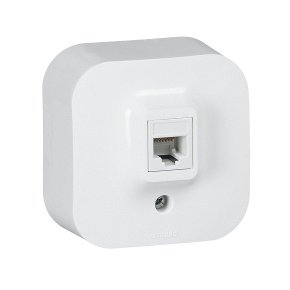 Prise RJ 45 multimédia cat. 5 saillie Profil Eco - Blanc