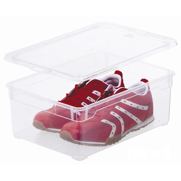 Boîte de rangement plastique Clear box chaussures 10l transp.