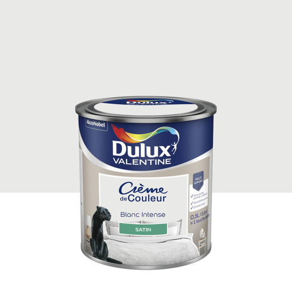 Peinture Crème de Couleur - Blanc Intense - Satin - 05L