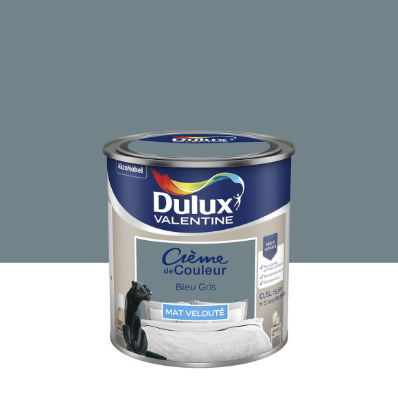 Peinture Crème de Couleur - Bleu Gris - Mat - 05L