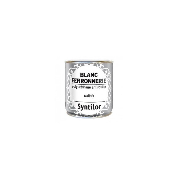 Peinture ferronnerie extérieur Polyuréthane SYNTILOR blanc mat 0.375 l