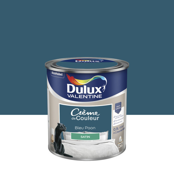 Peinture Crème de Couleur - Bleu Paon - Satin - 05L