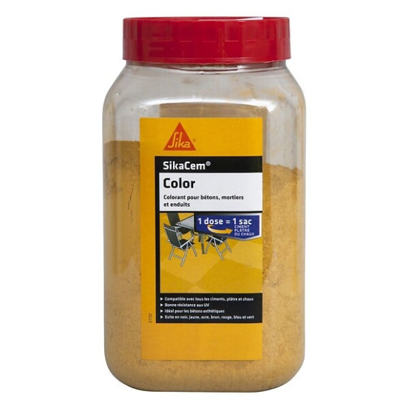 Colorant en poudre Sikacem ocre 0.4kg