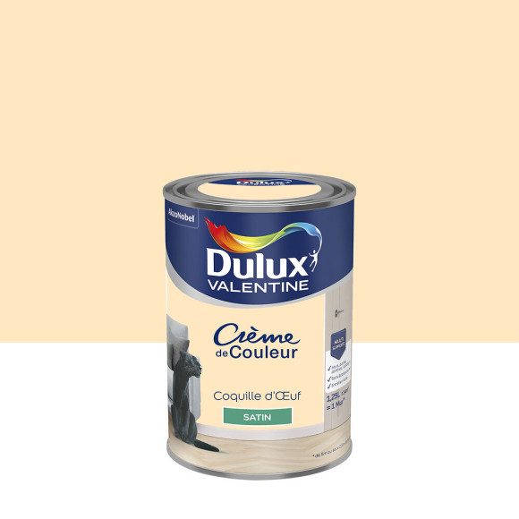 Peinture Crème de Couleur - Coquille d'oeuf - Satin - 125L