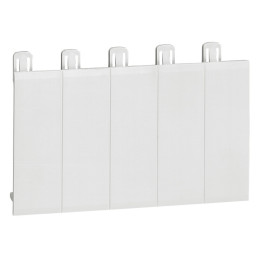 Obturateur pour coffret - bande de 5modules - blanc