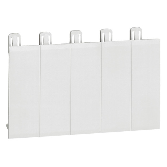 Obturateur pour coffret - bande de 5modules - blanc