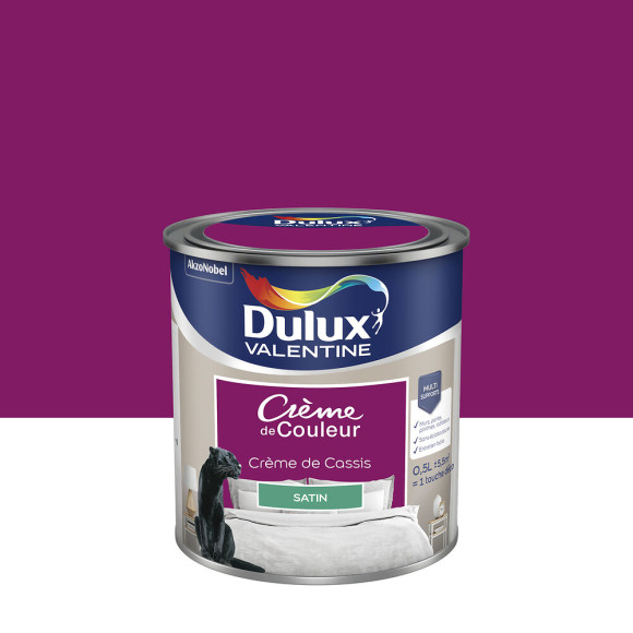 Peinture Crème de Couleur - Crème de Cassis - Satin - 05L