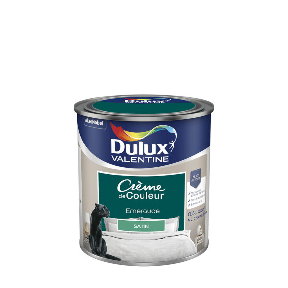 Peinture Crème de Couleur - Emeraude - Satin - 05L