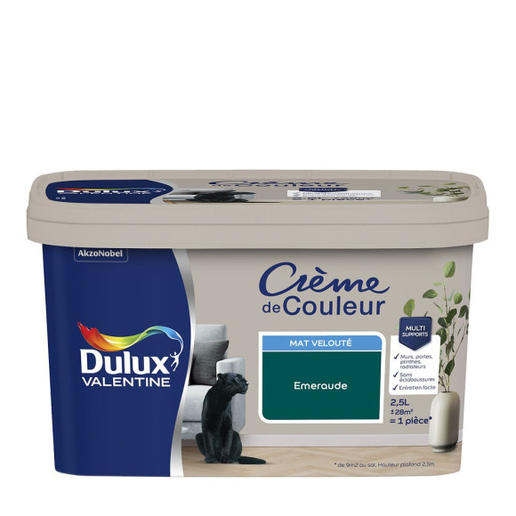 Peinture Crème de Couleur - Emeuraude - Mat - 25L