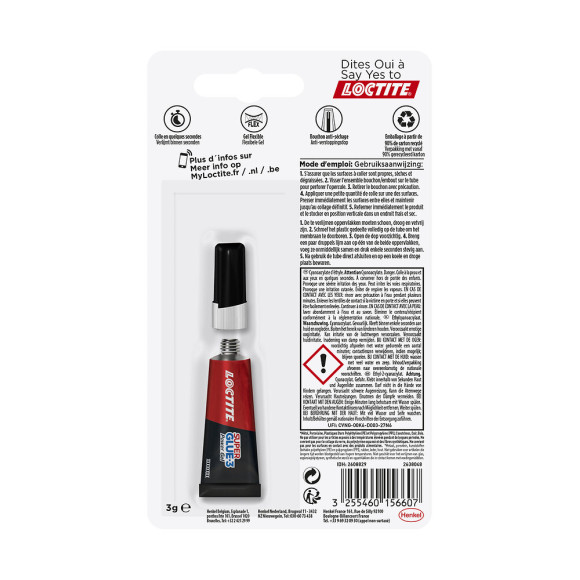 Colle Cyanoacrylates SUPERGLUE-3 Power -  3g