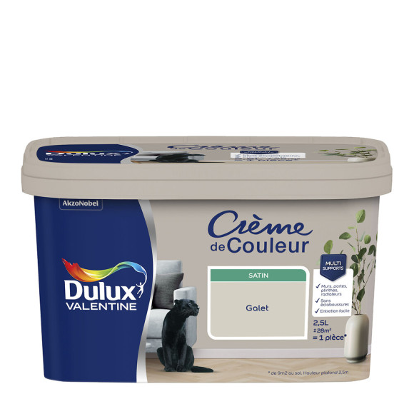 Peinture Crème de Couleur - Galet - Satin - 25L