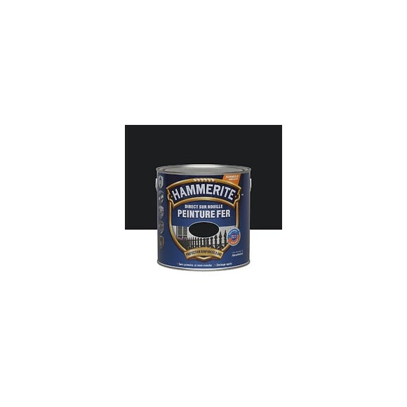 Peinture Hammerite Direct sur Rouille - Noir - Brillant - 25L