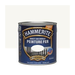 Peinture Hammerite Direct sur Rouille - Blanc - Brillant - 25L