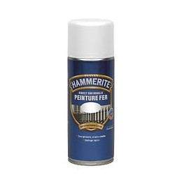 Aérosol fer Hammerite Direct sur Rouille Brillant Blanc 400 ML