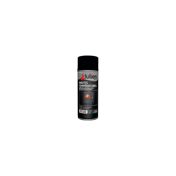 Peinture HAUTES TEMPERATURES 600C MAT Noir aerosol 400ml