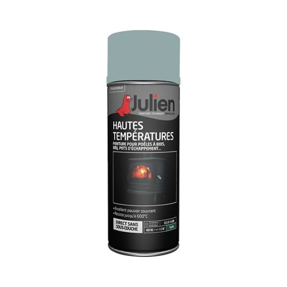 JULIEN AEROSOL HAUTES TEMPéRATURES (600°C) Aluminium Satin 400 ml