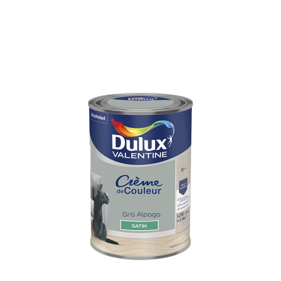 Peinture Crème de Couleur - Gris Alpaga - Satin - 125L