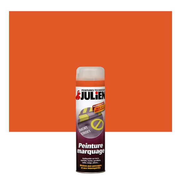 Peinture MARQUAGE SATIN Orange Fluo aerosol 500ml