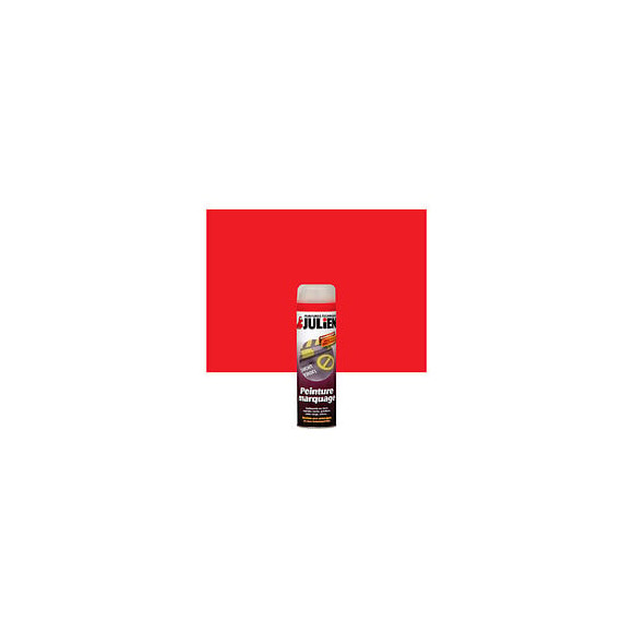 Peinture MARQUAGE SATIN Rouge Fluo aerosol 500ml