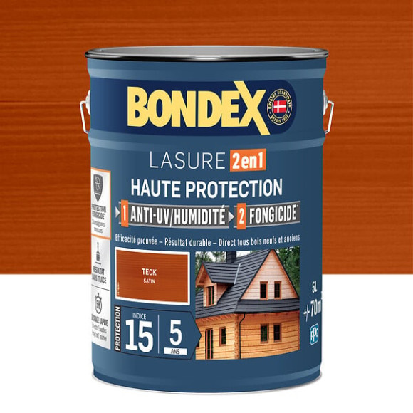 lasure bondex 2en1 5ans teck sat 5l