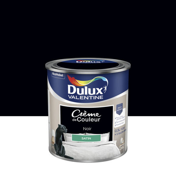 Peinture Crème de Couleur - Noir - Satin - 05L