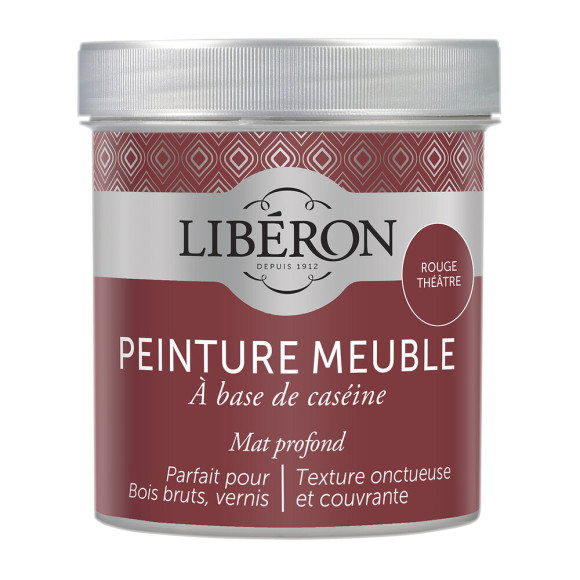 Peinture meuble Caseine - Rouge theâtre - Mat - 05L