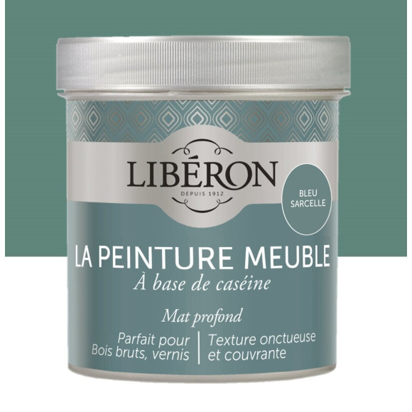 Peinture meuble Caseine - Bleu sarcelle - Mat - 05L