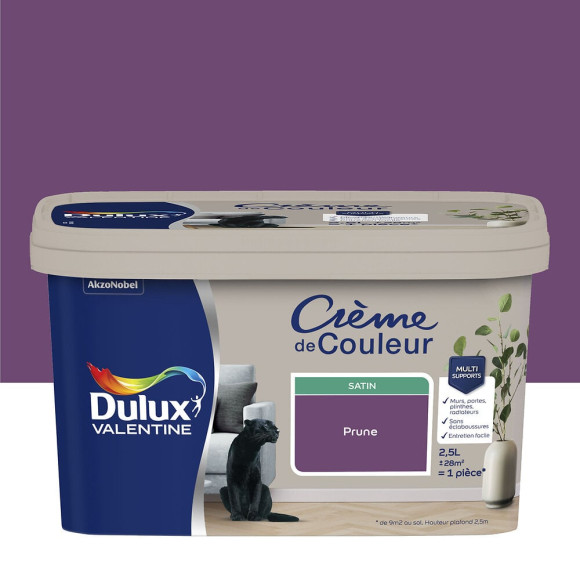 Peinture Crème de Couleur - Prune - Satin - 25L