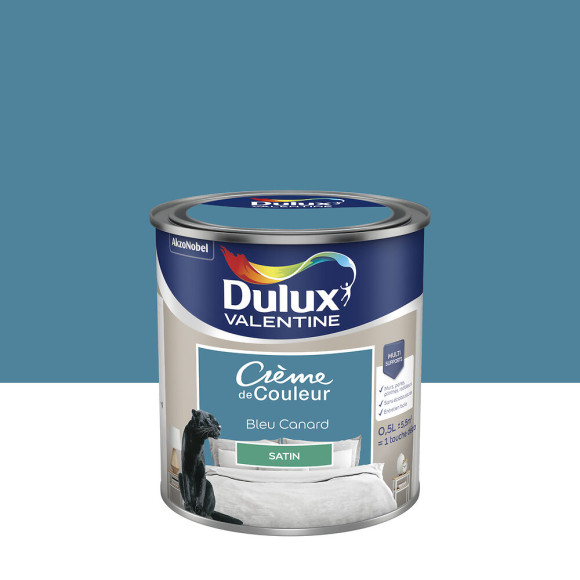 Peinture Crème de Couleur - Bleu Canard - Satin - 05L