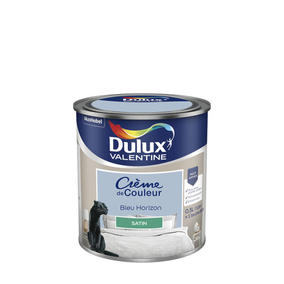 Peinture Crème de Couleur - Bleu Horizon - Satin - 05L