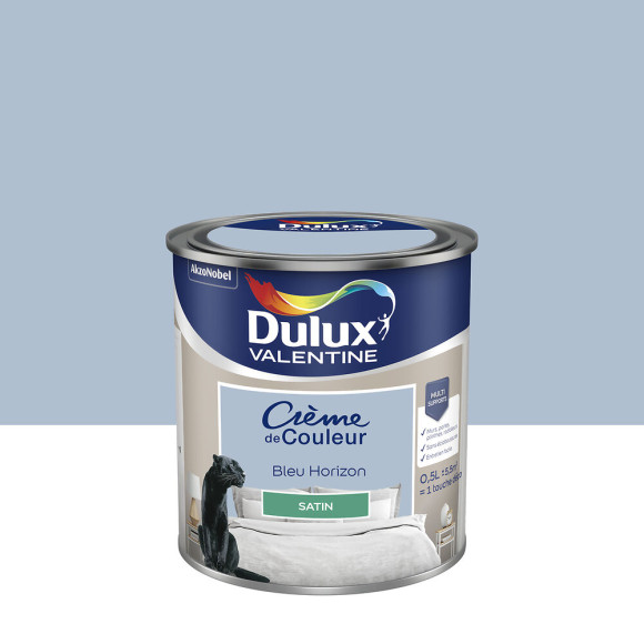 Peinture Crème de Couleur - Bleu Horizon - Satin - 05L