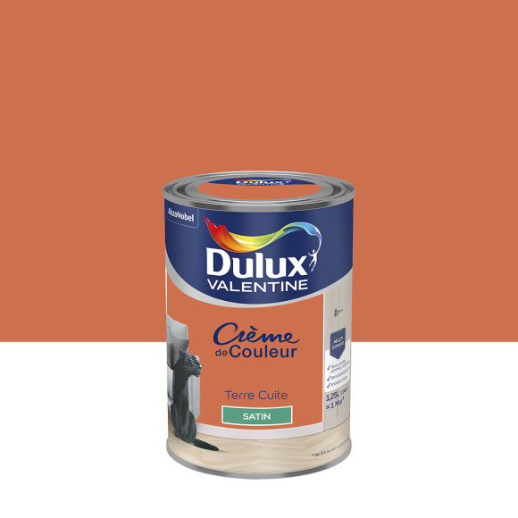 Peinture Crème de Couleur - Terre Cuite - Satin - 125L