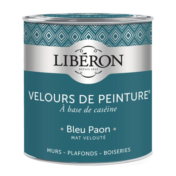 Velours de peinture - Bleu paon - Mat - 05L