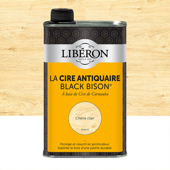 Cire antiquaire liquide Black Bison Chêne clair 0.5l