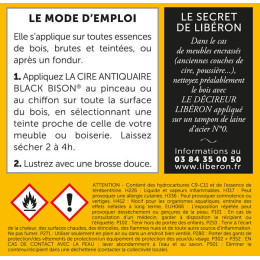 Cire antiquaire liquide Black Bison Merisier clair 0.5l