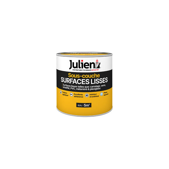 Sous-couche surfaces lisses mat blanc Julien 0.5L