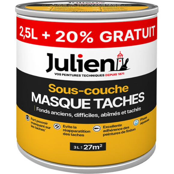 Peinture sous-couche - Multi-support - Blanc - Mat - 25L+20% gratuit