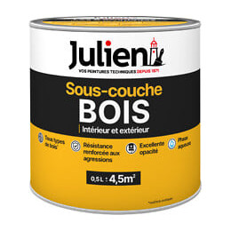 Sous-couche bois int-ext mat blanc Julien 0.5L