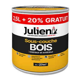 Peinture sous-couche Bois - Blanc - Mat - 3L