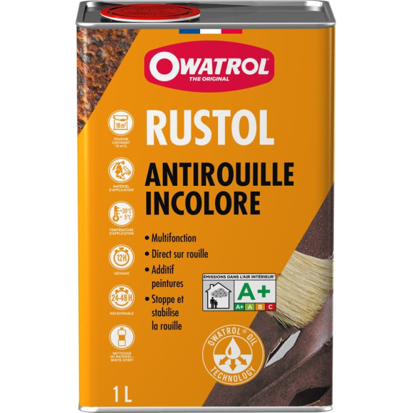 Antirouille incolore 1L RUSTOL-OWATROL