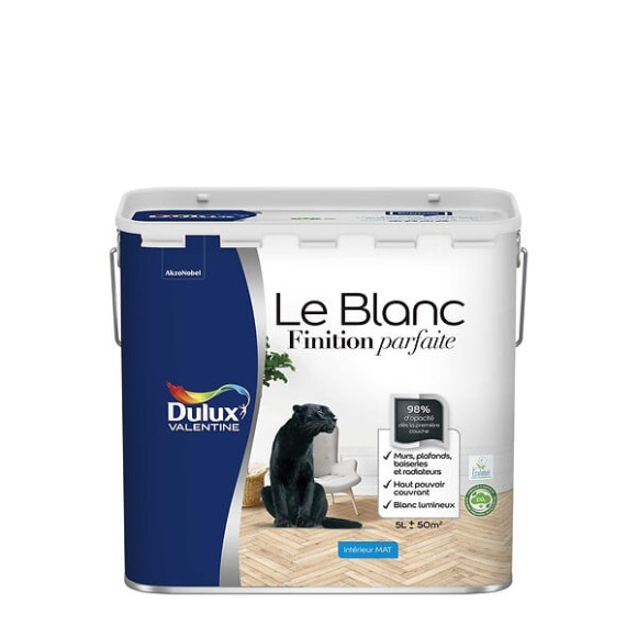 Peinture Le Blanc Finition Parfaite Dulux Valentine Mat 5L