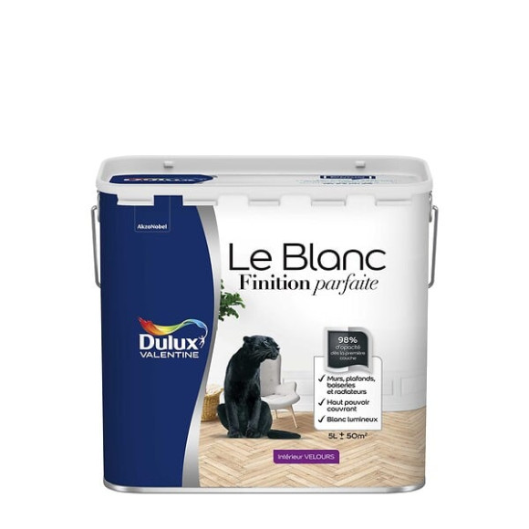 Peinture Le Blanc Finition Parfaite Dulux Valentine Velours 5L