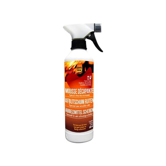 Mousse decapante vitres foyers inserts pulverisateur 500 ml