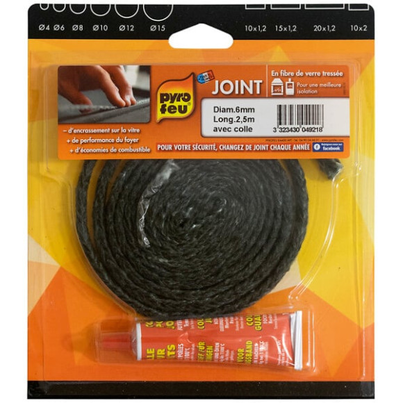 Joint fibre de verre longueur 2.50m D6mm