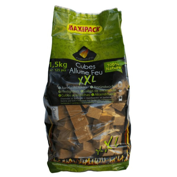 Allume feu cubes bois xxl sac de 1.5 kg