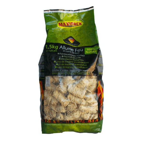 Allume-feu laine de bois 1.5kg