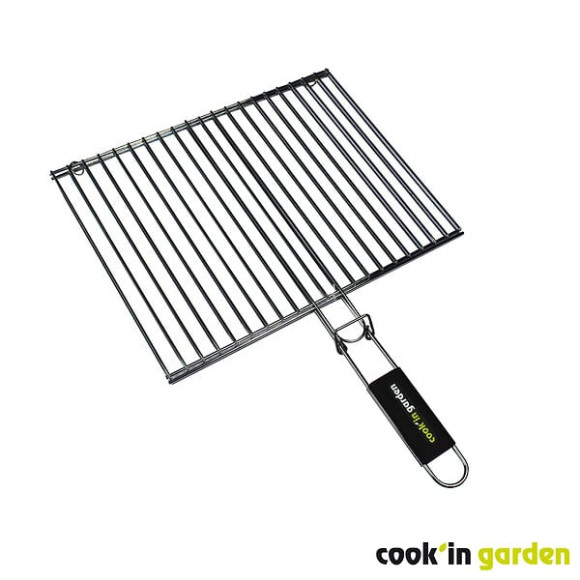 grille double en acier chromé 40 x 30 cm