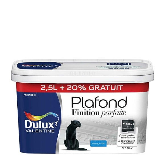 Peinture Plafond Finition Parfaite Dulux Valentine Mat 3L